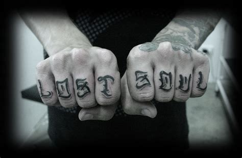 knuckle tattoo phrases|Unlocking the Meaning: Decoding Knuckle Tattoo Words